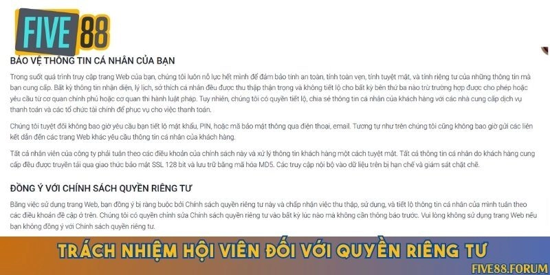 Người chơi có trách nhiệm tự bảo vệ sự riêng tư của mình khi đặt cược